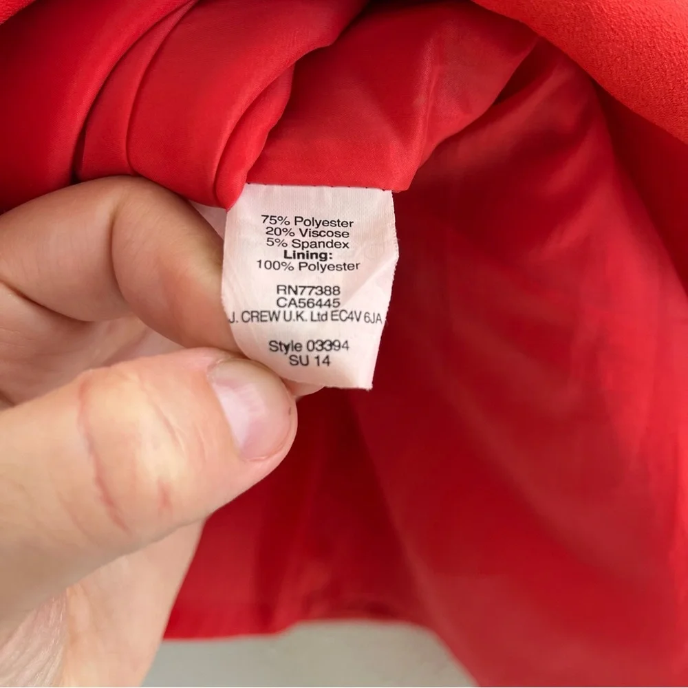 J. Crew Orange-Red Structured A-Line Mini Skirt Women’s 6 - Picture 8 of 10